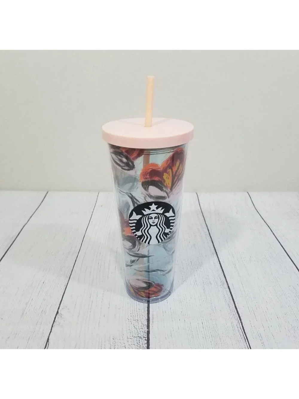 Starbucks 2019 Peony Flower Floral Tumbler Venti Cup 24 oz